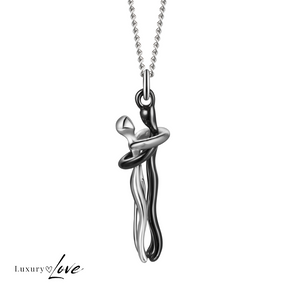 Collar Abrazo-Eterno® para mi Amor (con Nota especial y Caja de madera con luz)