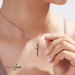 Collar Abrazo-Eterno® para mi Amor (con Nota especial y Caja de madera con luz)