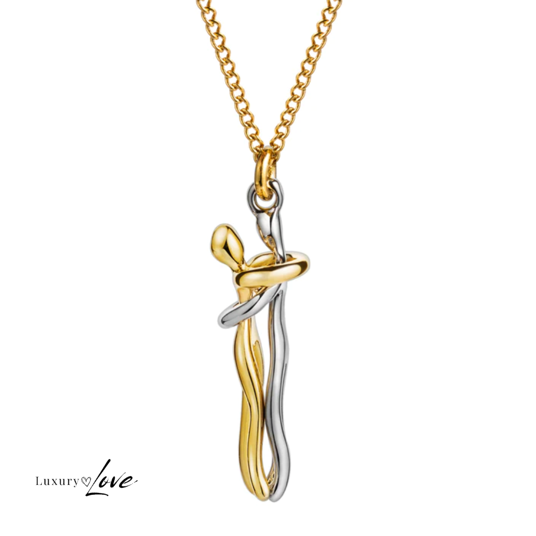 Collar Abrazo-Eterno® para mi Amor (con Nota especial y Caja de madera con luz)